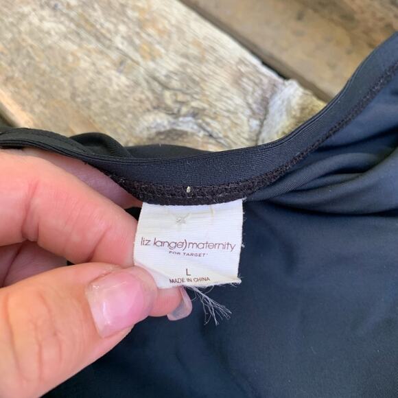 Liz Lange maternity swim skirt brief black - Picture 2 of 5